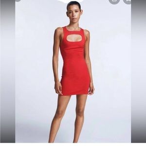 Zara Red Bodycon Dress with Cutout